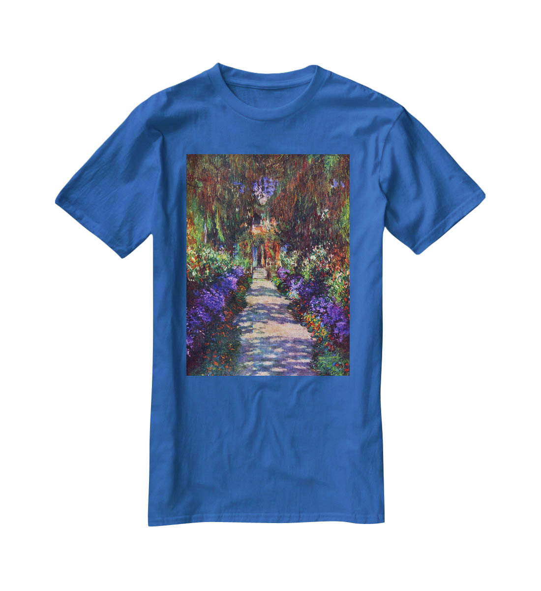 Garden at Giverny by Monet T-Shirt - Canvas Art Rocks - 2