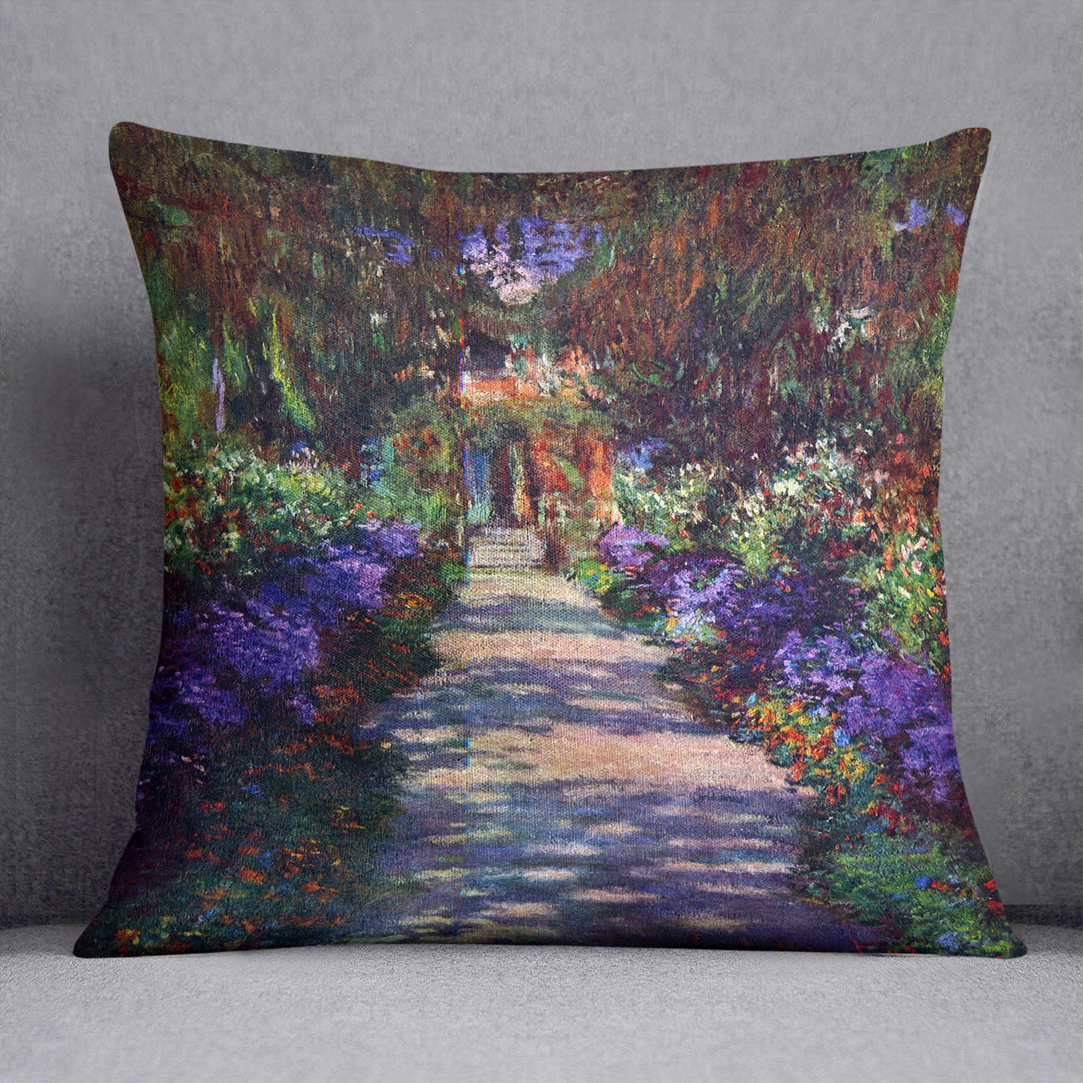 Garden at Giverny by Monet Cushion