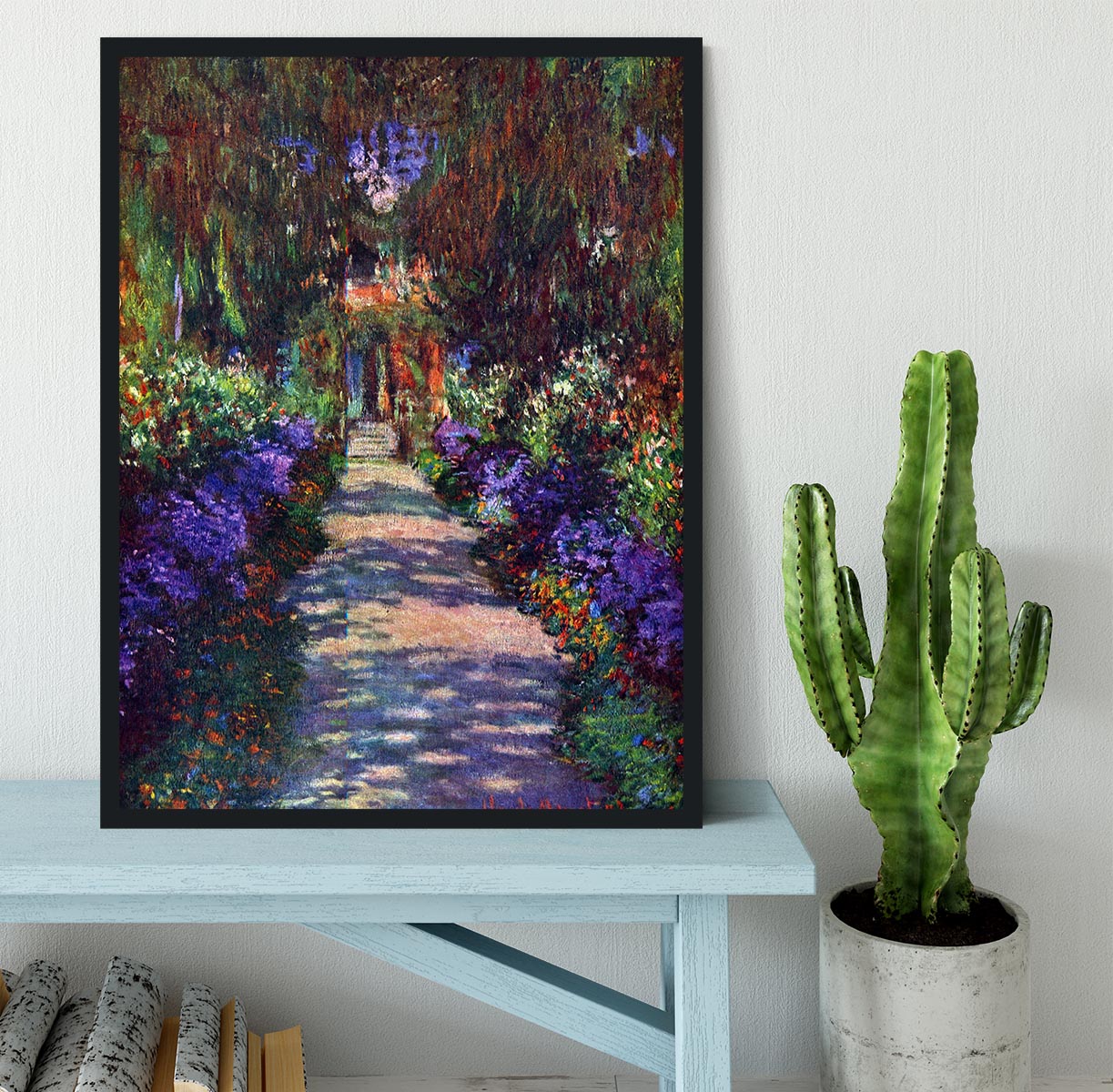 Garden at Giverny by Monet Framed Print - Canvas Art Rocks - 2