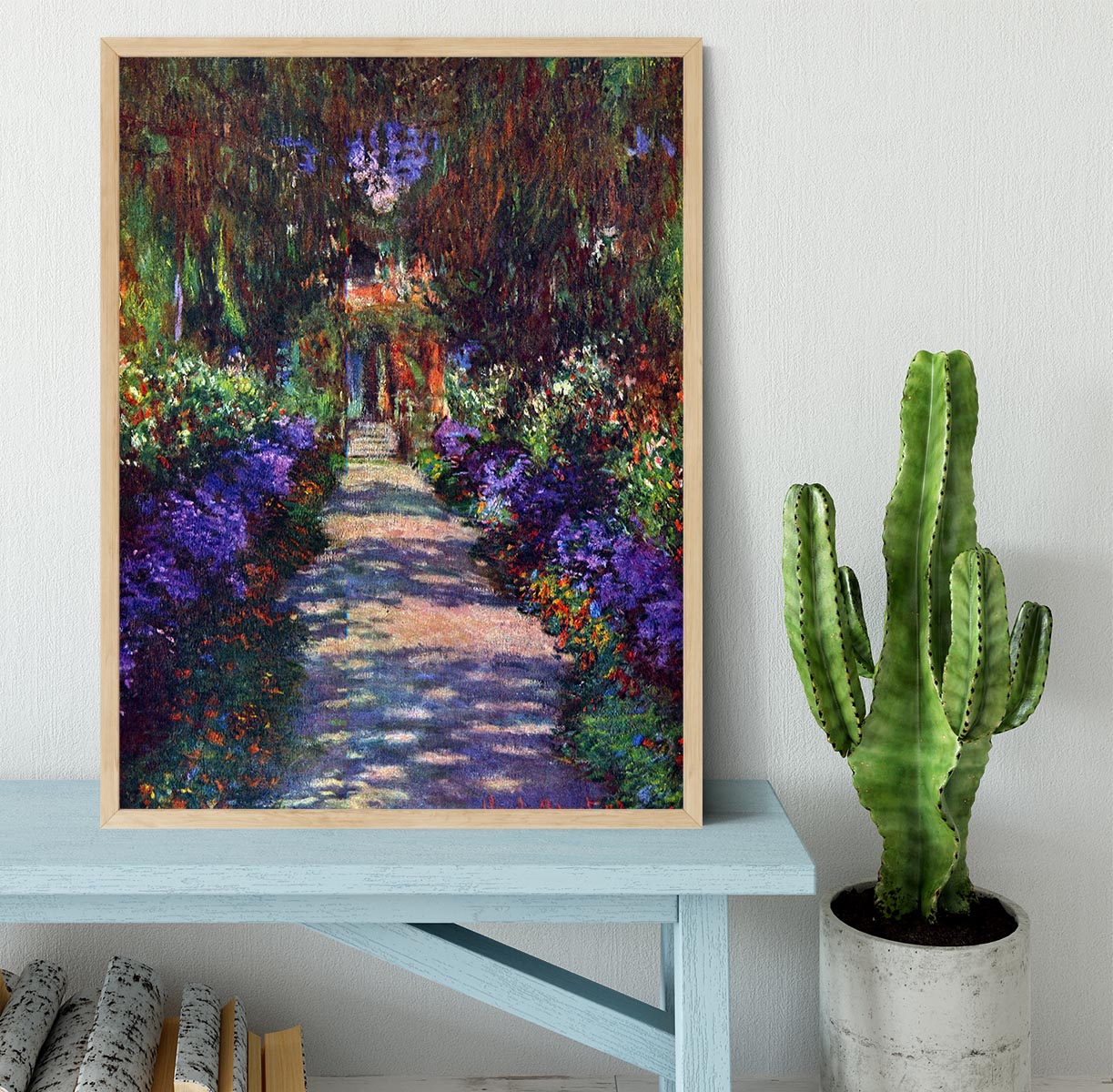 Garden at Giverny by Monet Framed Print - Canvas Art Rocks - 4