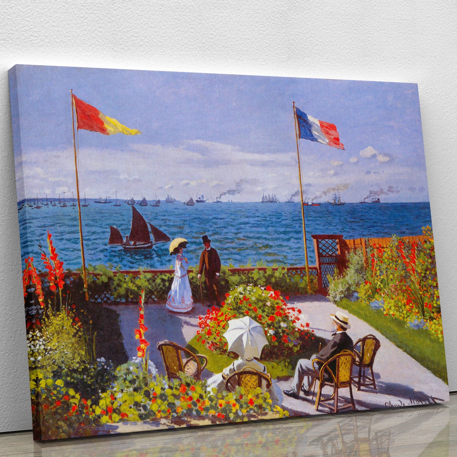 Garden at Sainte Adresse 2 by Monet Canvas Print or Poster - Canvas Art Rocks - 1