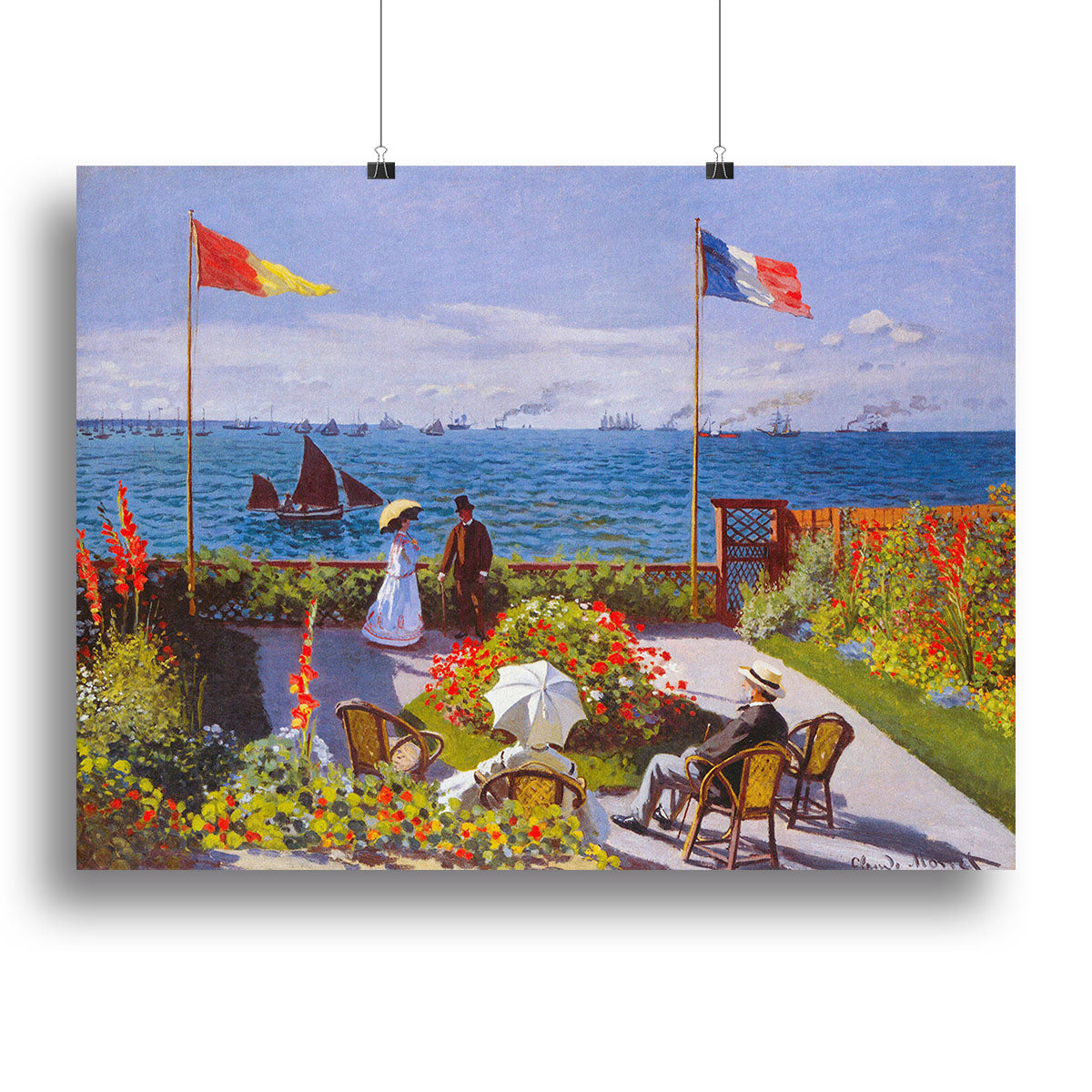 Garden at Sainte Adresse 2 by Monet Canvas Print or Poster - Canvas Art Rocks - 2