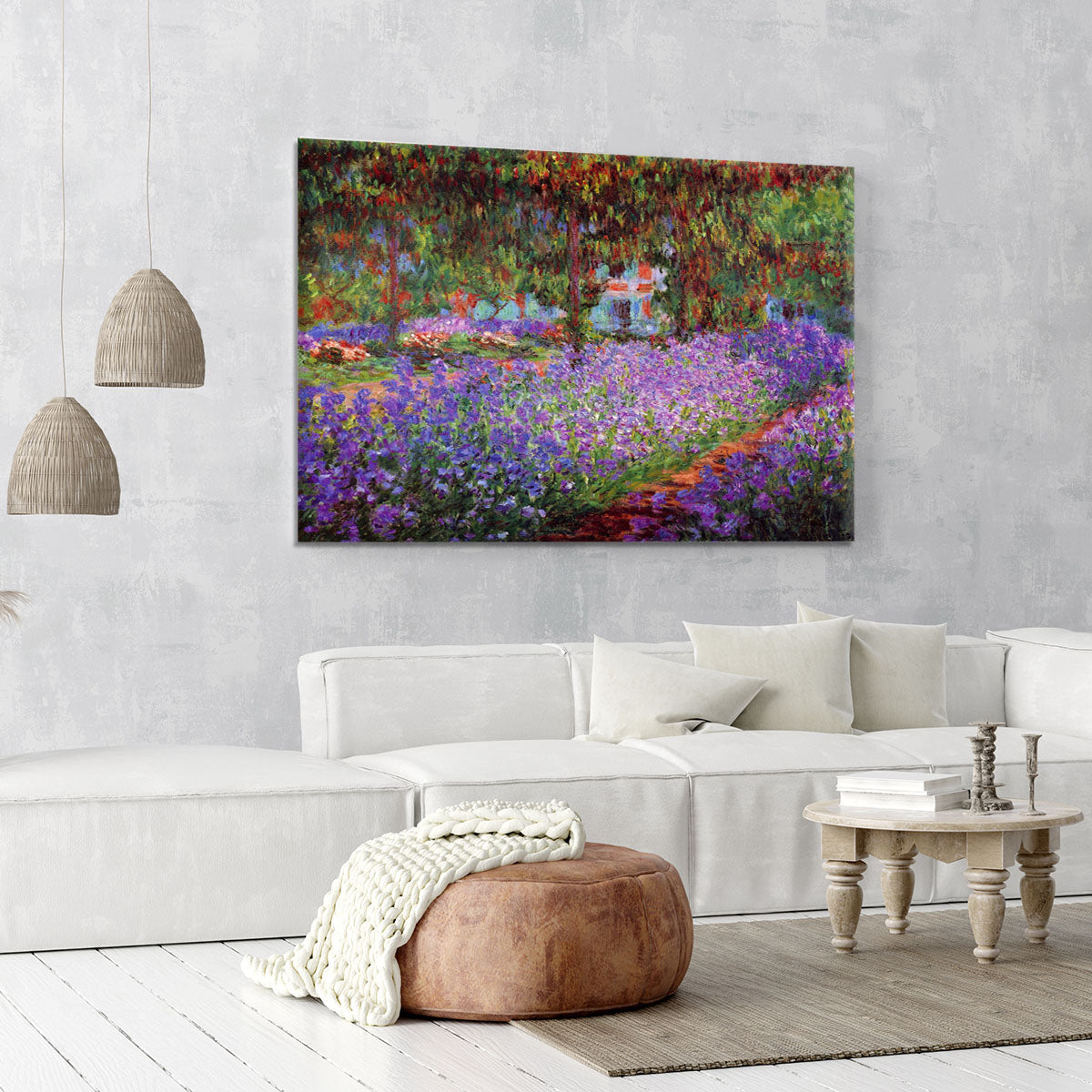 Garden in Giverny by Monet Canvas Print or Poster - Canvas Art Rocks - 6