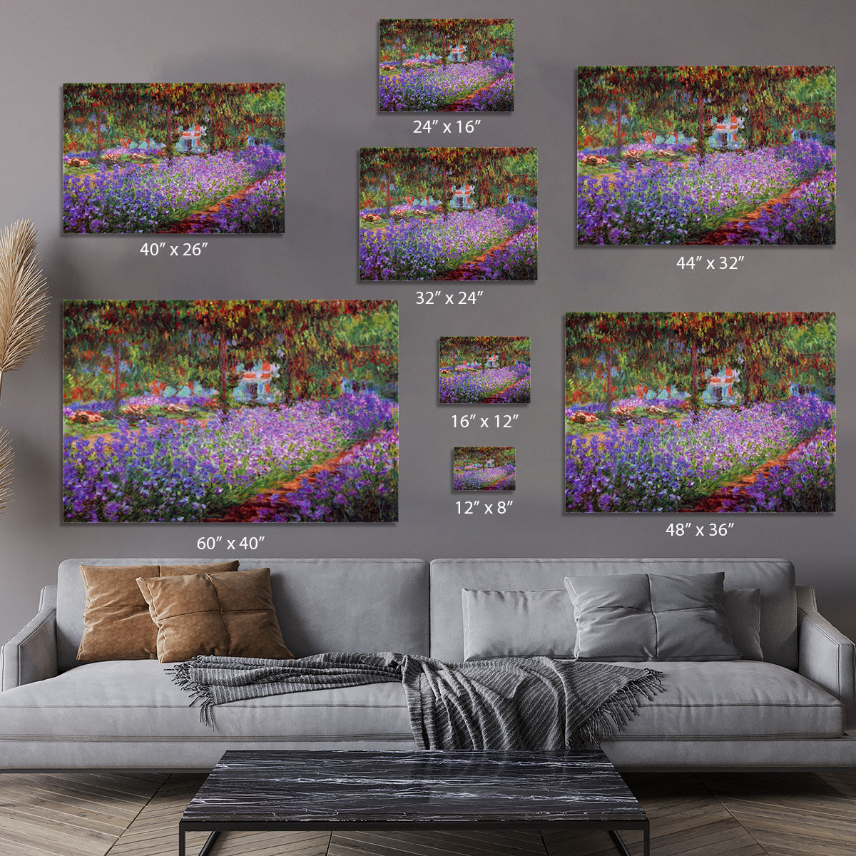 Garden in Giverny by Monet Canvas Print or Poster - Canvas Art Rocks - 7