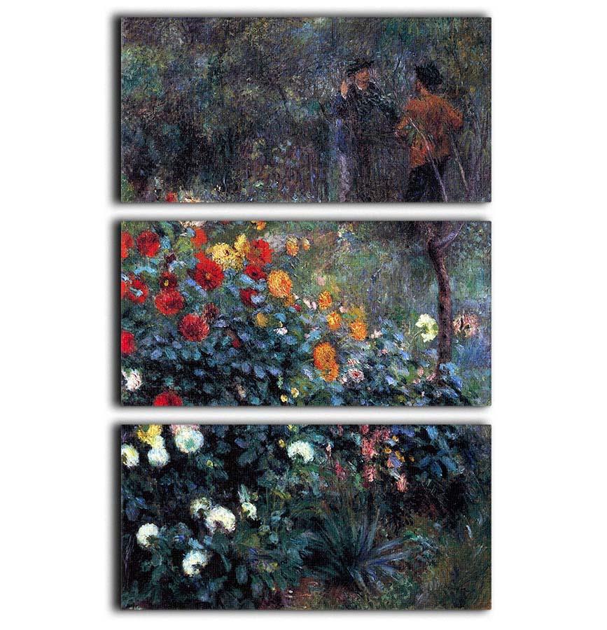 Garden in the street Cortot Montmartre by Renoir 3 Split Panel Canvas Print - Canvas Art Rocks - 1