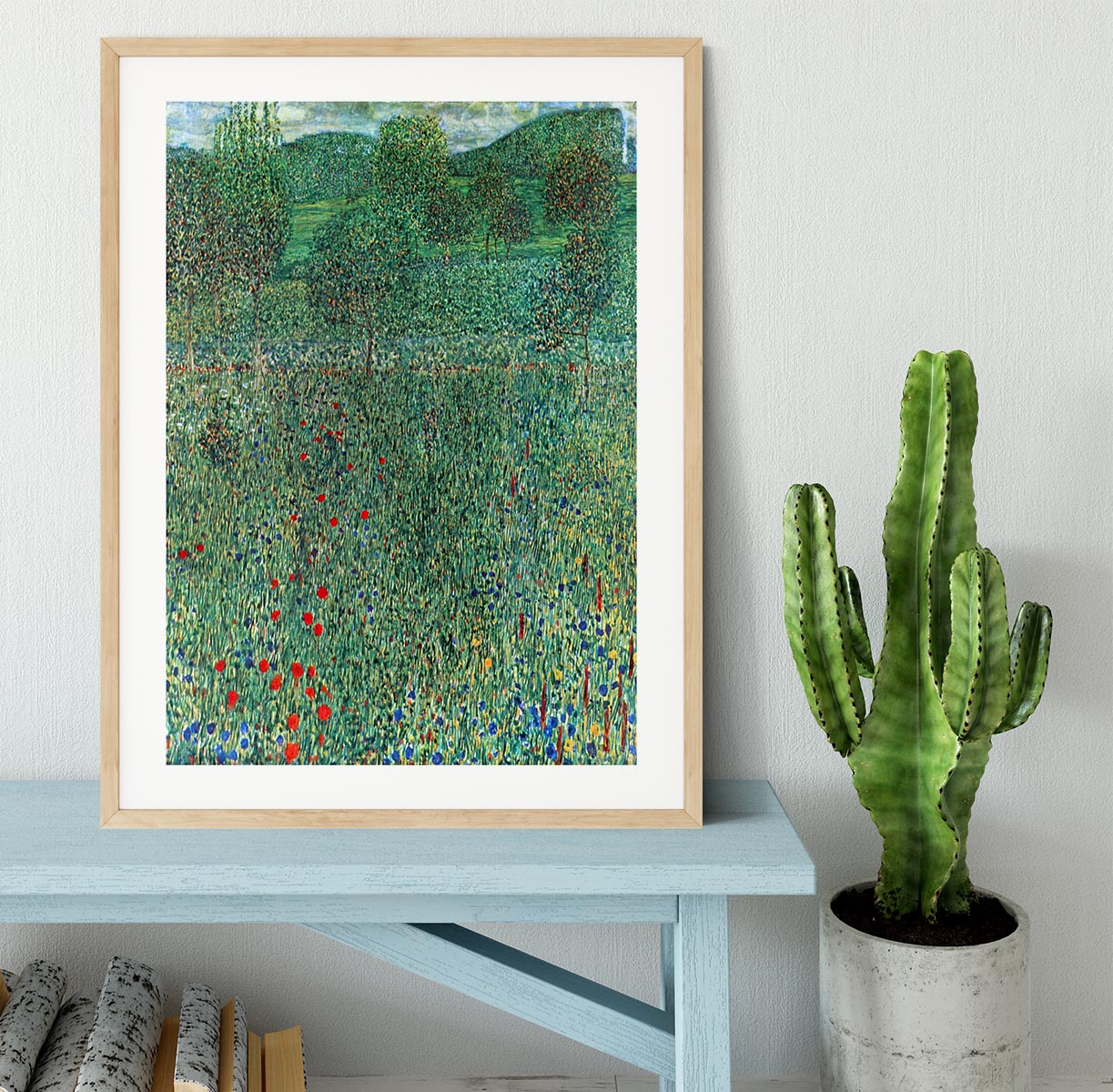 Garden landscape by Klimt Framed Print - Canvas Art Rocks - 3