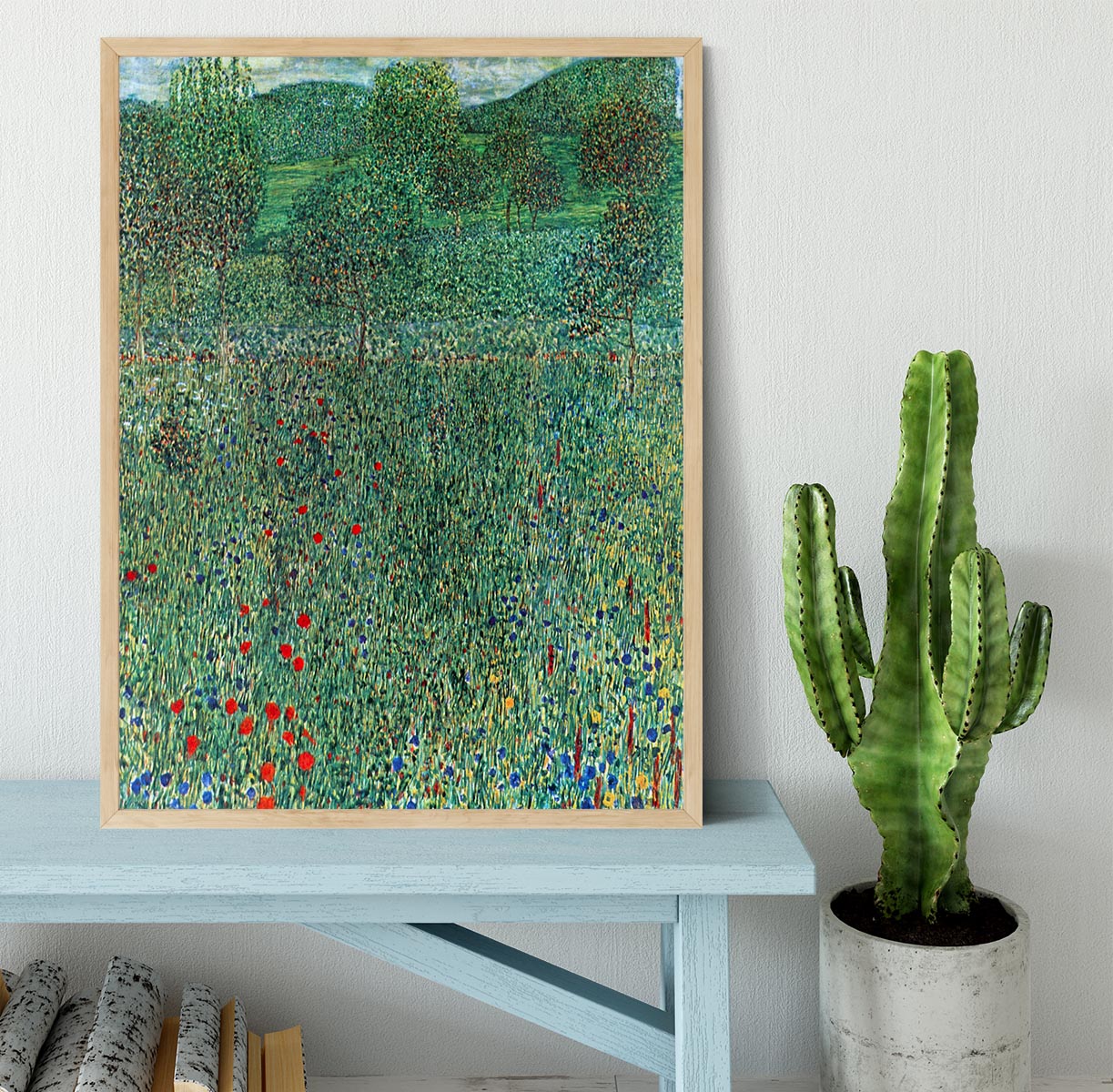 Garden landscape by Klimt Framed Print - Canvas Art Rocks - 4