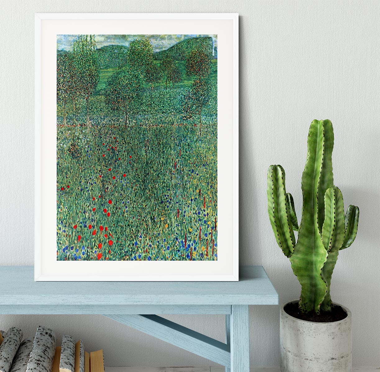 Garden landscape by Klimt Framed Print - Canvas Art Rocks - 5