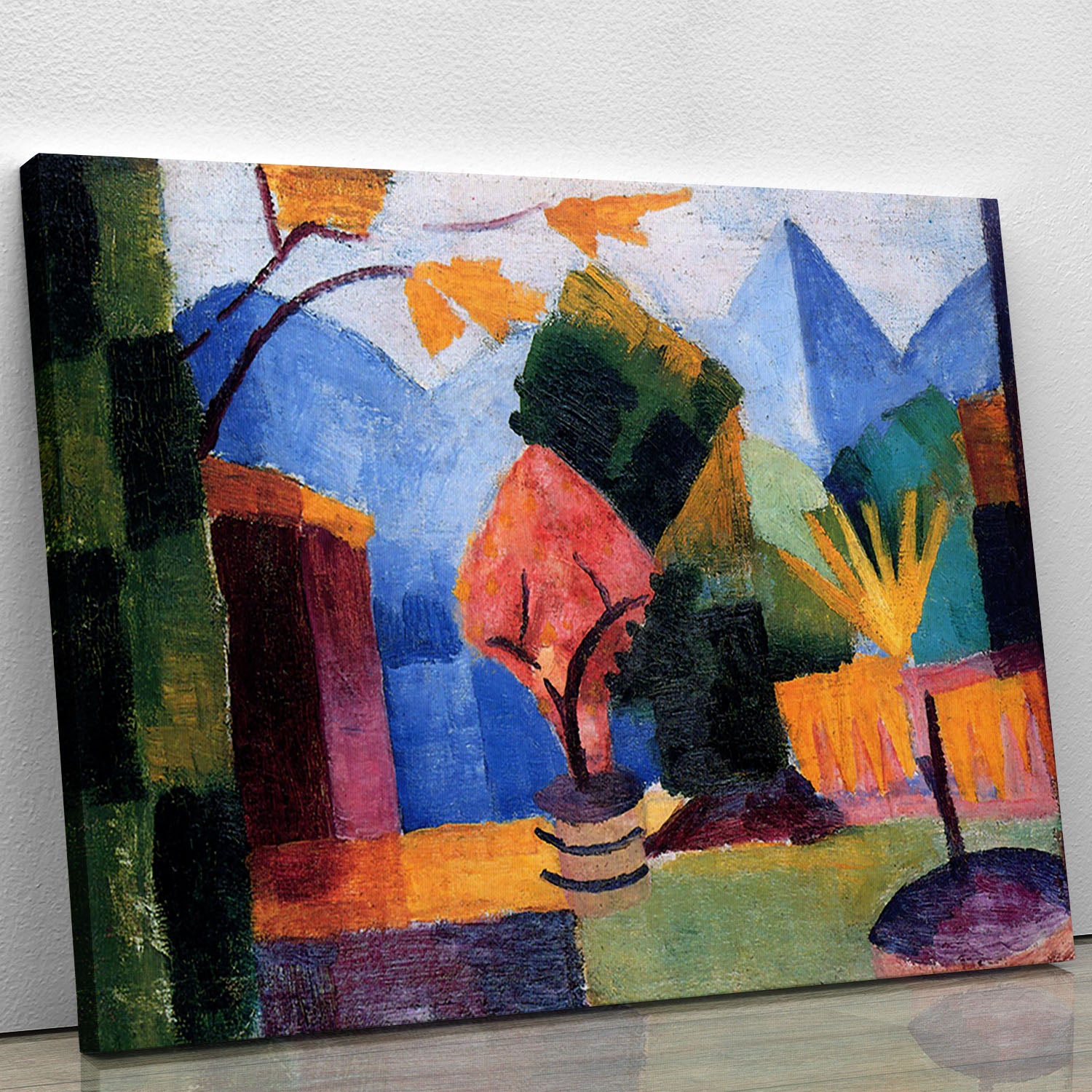 Garden on the lake of Thun by Macke Canvas Print or Poster - Canvas Art Rocks - 1