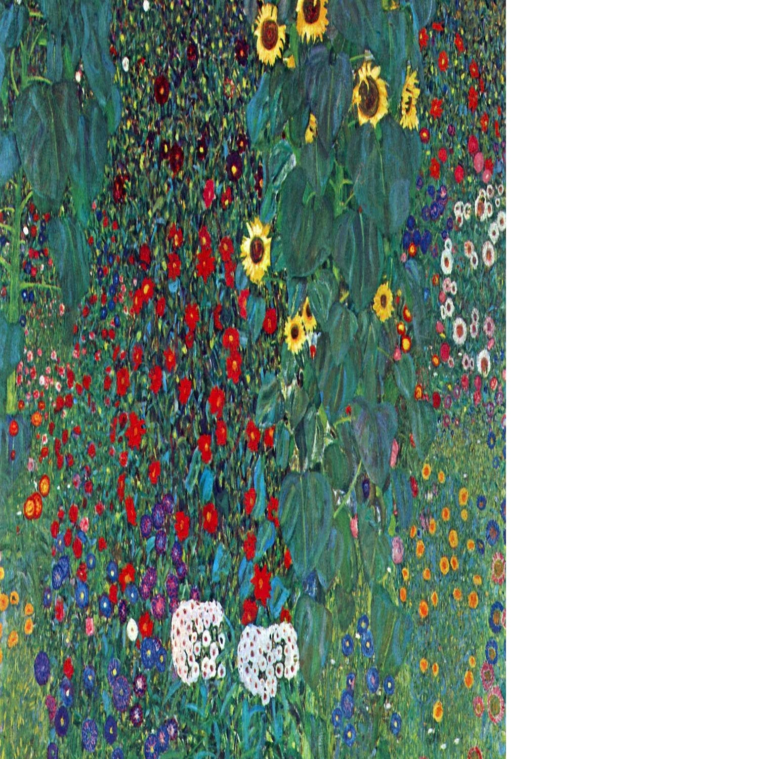 Garden with Crucifix 2 by Klimt Floating Framed Canvas