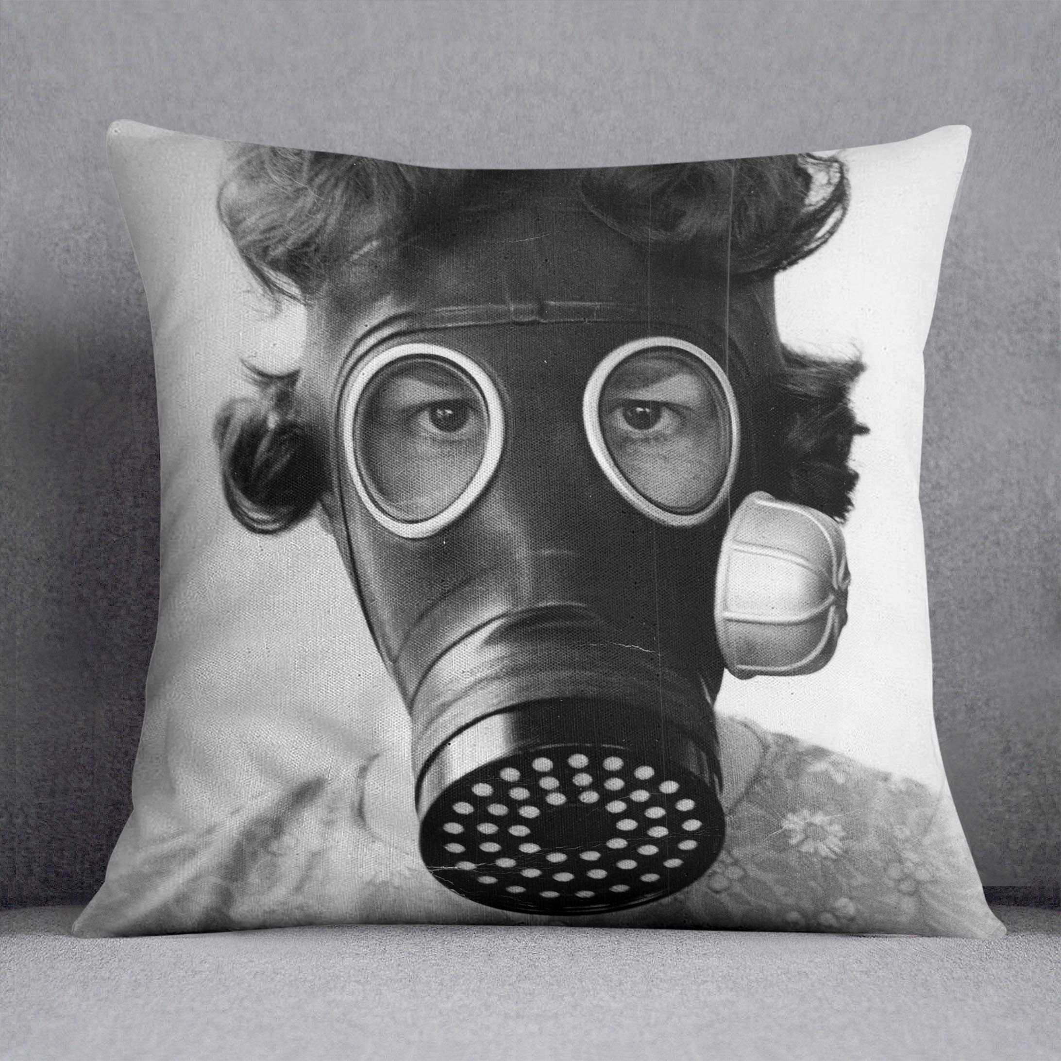 Gas Mask Cushion - Canvas Art Rocks - 1