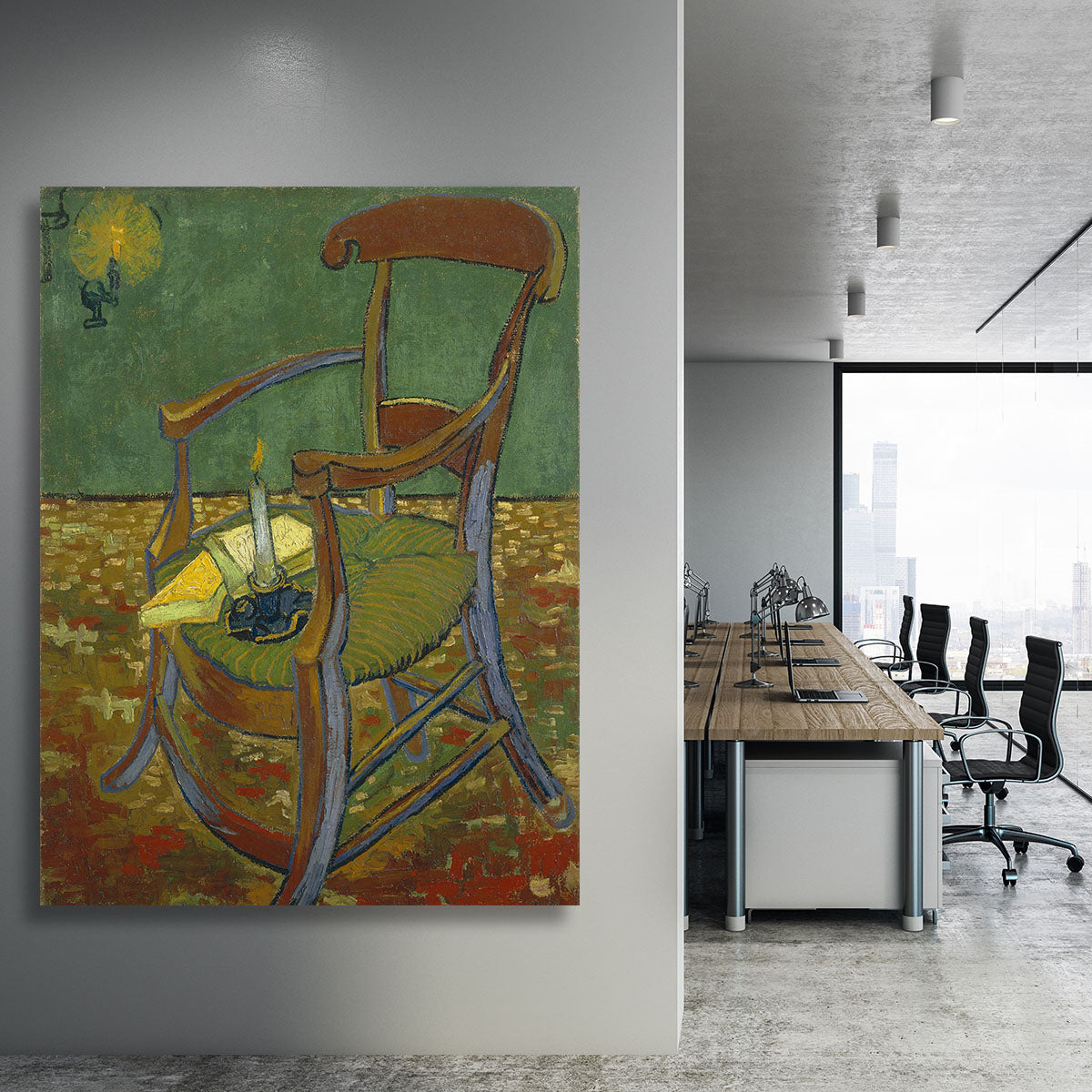 Gauguins chair by Van Gogh Canvas Print or Poster - Canvas Art Rocks - 3