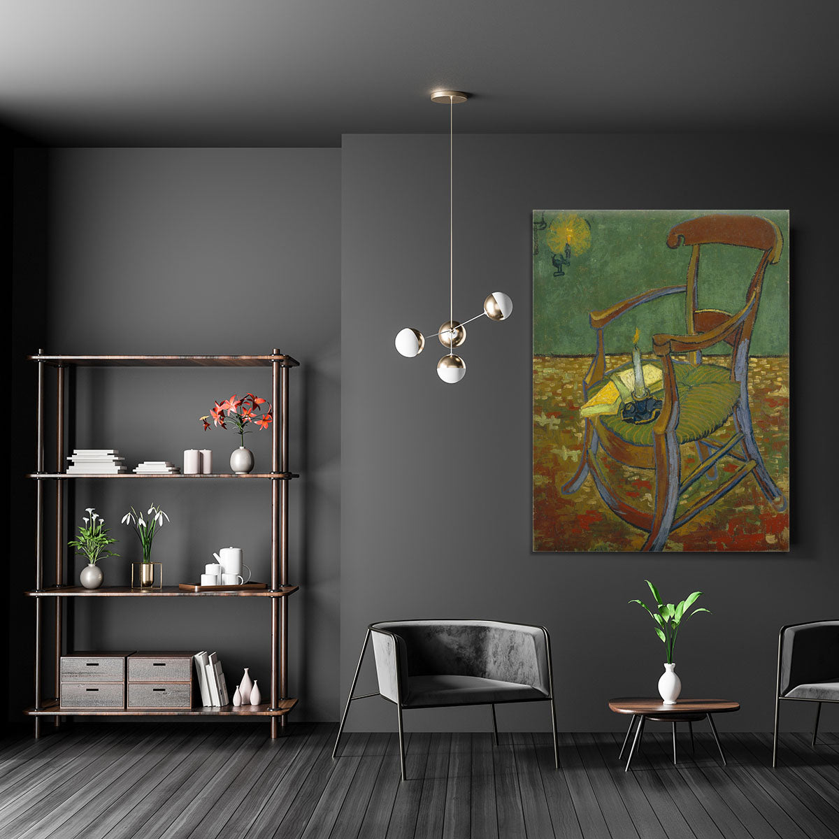 Gauguins chair by Van Gogh Canvas Print or Poster - Canvas Art Rocks - 5