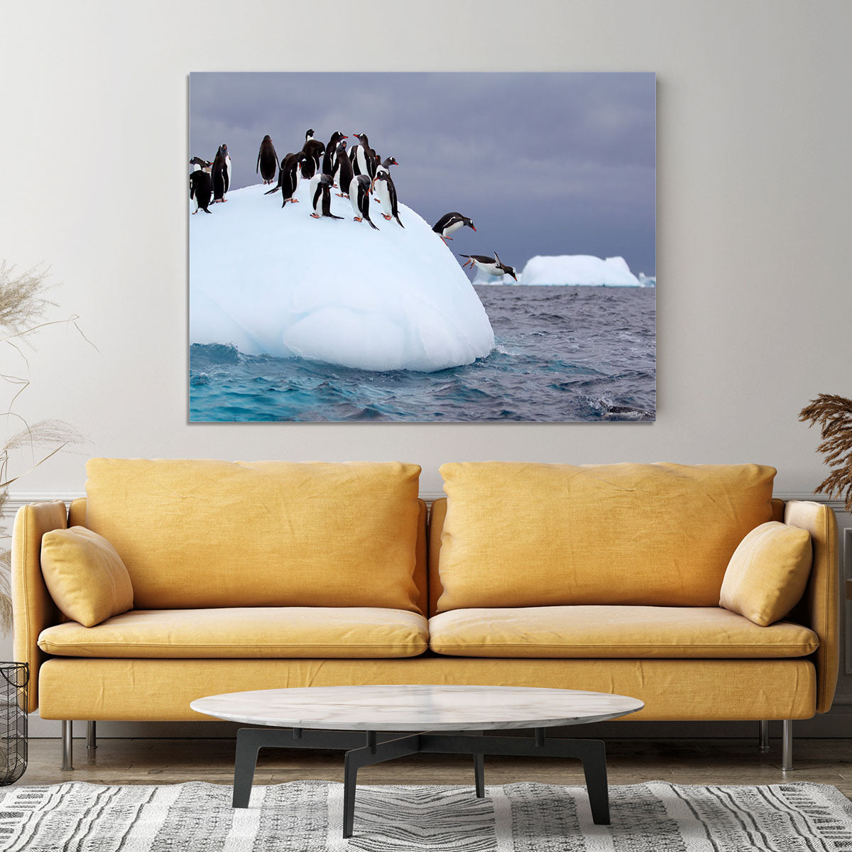 Gentoo penguin jumping into water Canvas Print or Poster - Canvas Art Rocks - 4