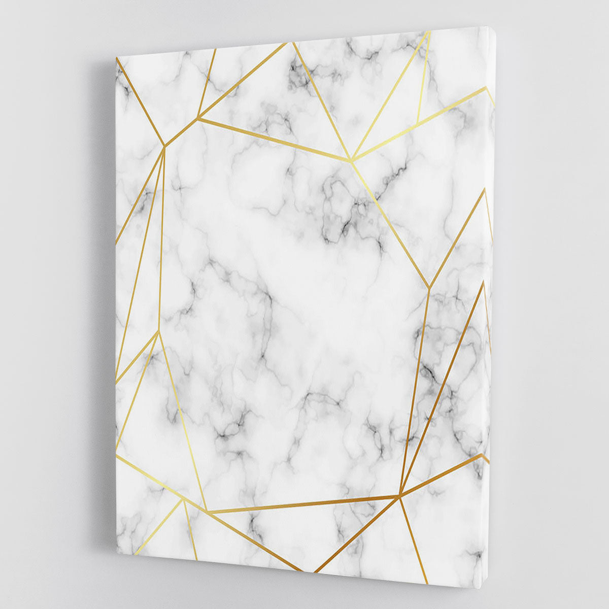 Geometric Gold Patterned Marble Canvas Print or Poster - Canvas Art Rocks - 1