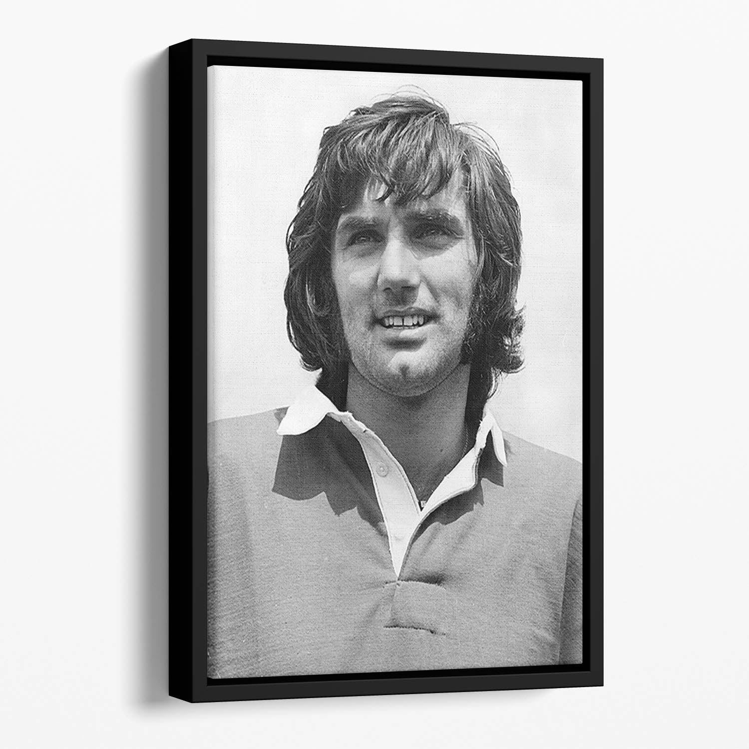 George Best Icon Floating Framed Canvas