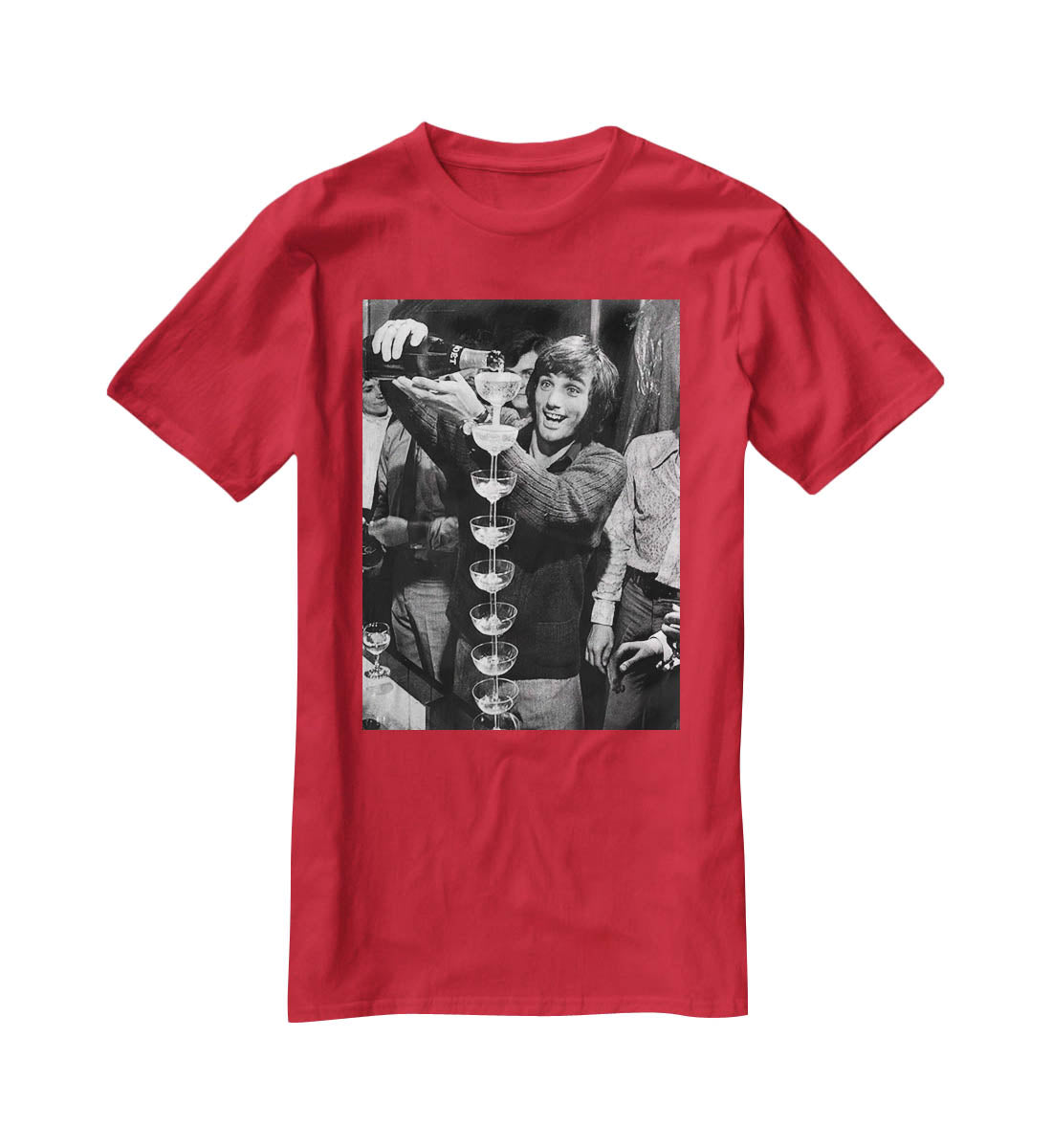 George Best pouring champagne T-Shirt - Canvas Art Rocks - 4