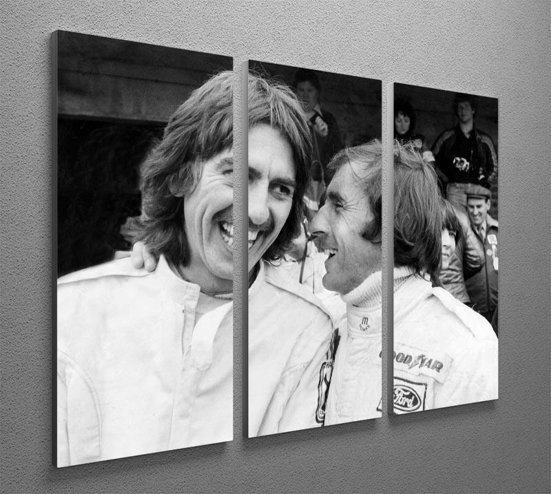 George Harrison and racing driver Jackie Stewart 3 Split Panel Canvas Print - Canvas Art Rocks - 2