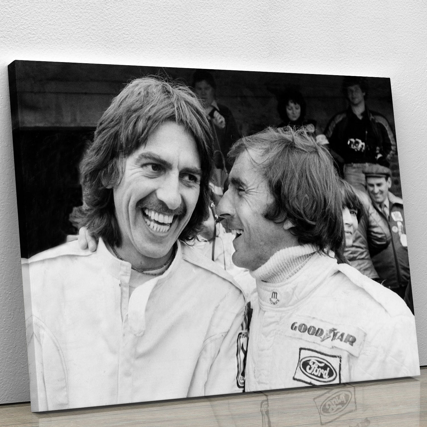 George Harrison and racing driver Jackie Stewart Canvas Print or Poster - Canvas Art Rocks - 1