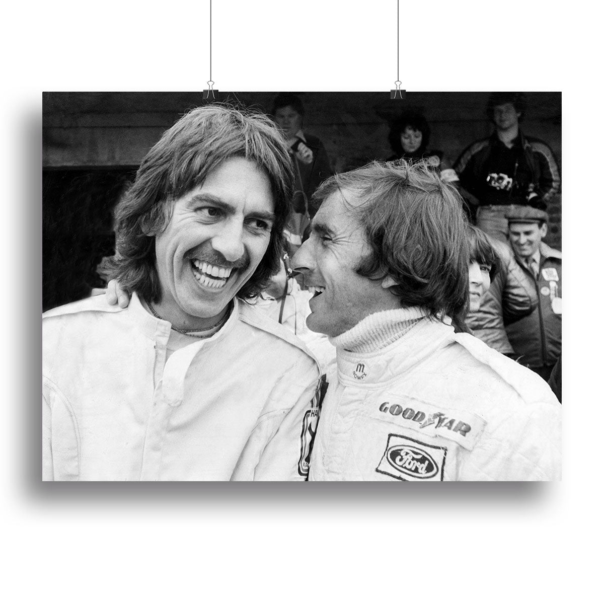 George Harrison and racing driver Jackie Stewart Canvas Print or Poster - Canvas Art Rocks - 2