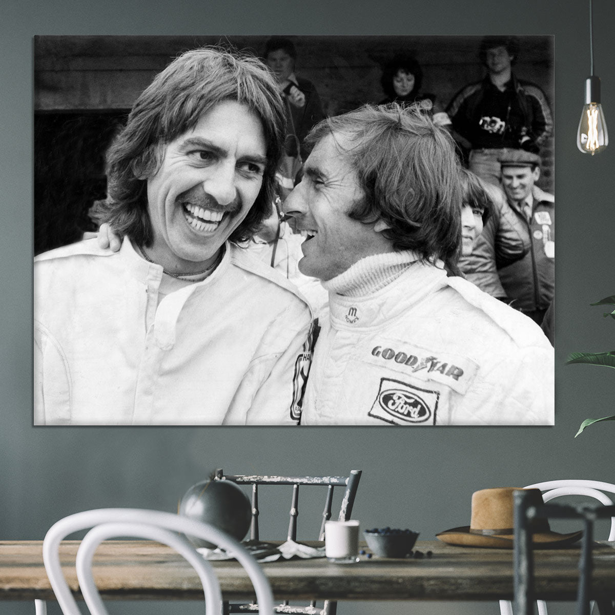 George Harrison and racing driver Jackie Stewart Canvas Print or Poster - Canvas Art Rocks - 3