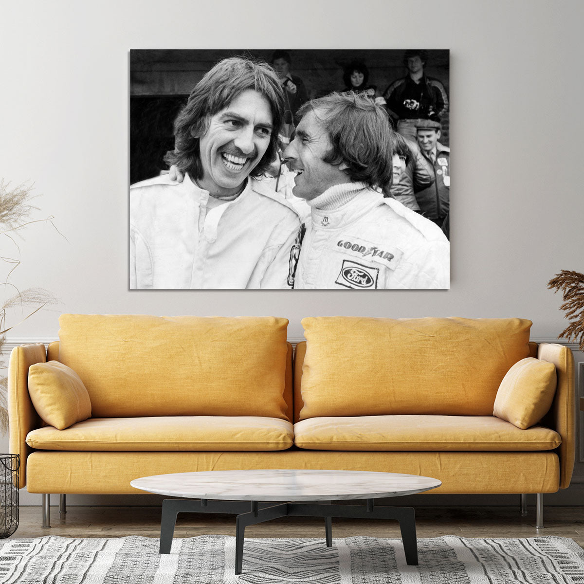 George Harrison and racing driver Jackie Stewart Canvas Print or Poster - Canvas Art Rocks - 4