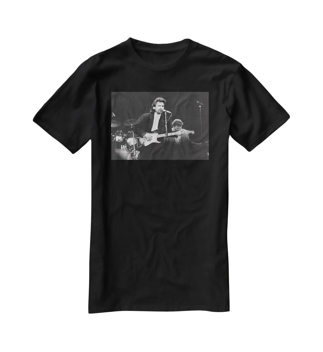 George Harrison at the Princes Trust concert in 1988 T-Shirt - Canvas Art Rocks - 1