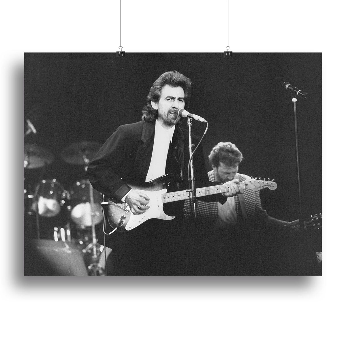 George Harrison at the Princes Trust concert in 1988 Canvas Print or Poster - Canvas Art Rocks - 2