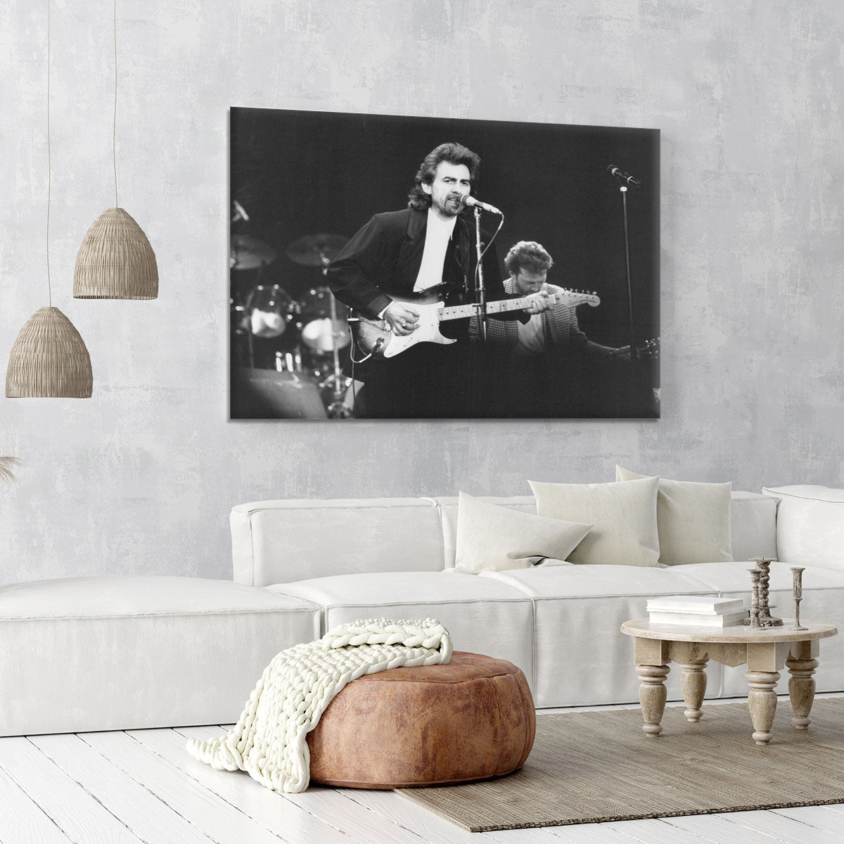 George Harrison at the Princes Trust concert in 1988 Canvas Print or Poster - Canvas Art Rocks - 6
