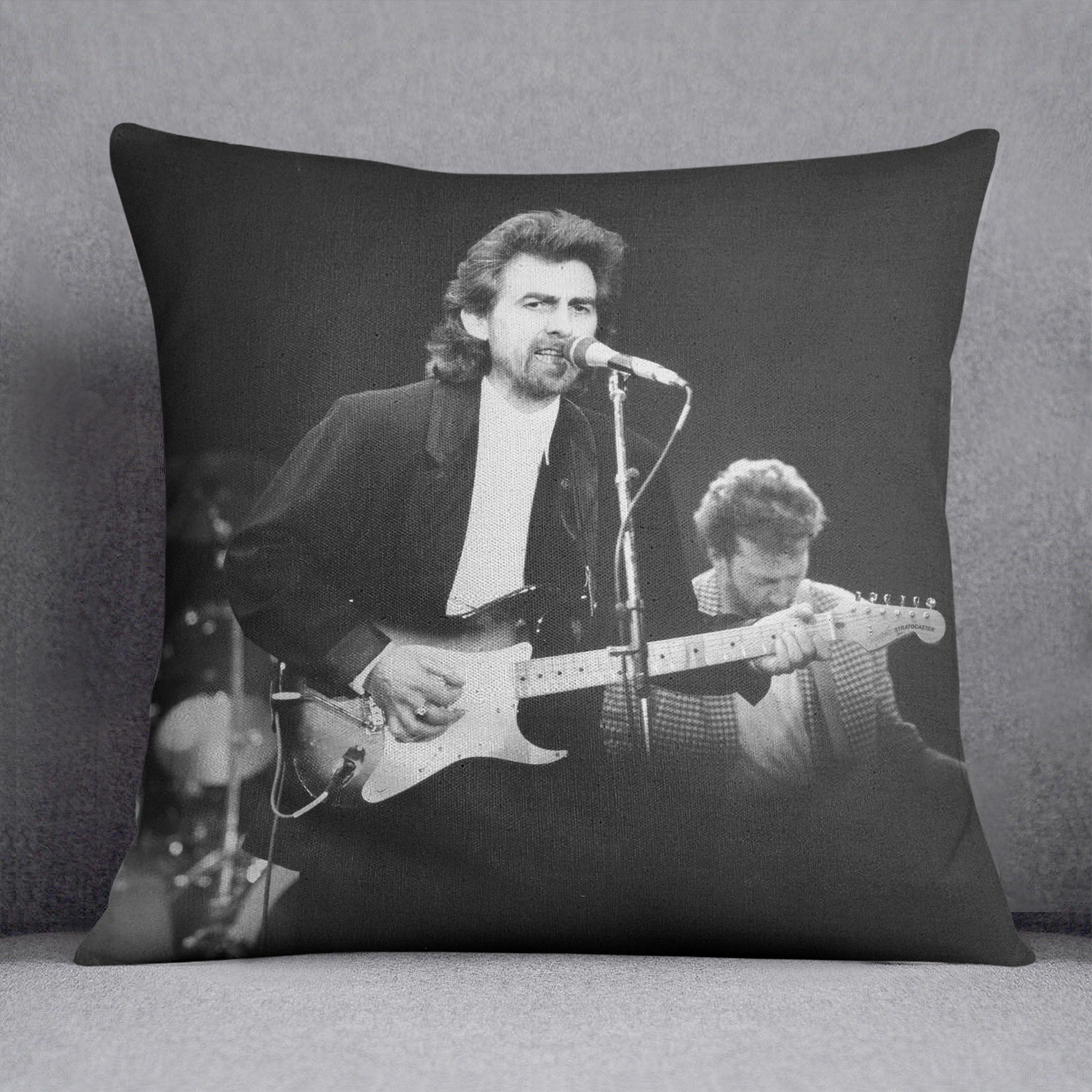 George Harrison at the Princes Trust concert in 1988 Cushion