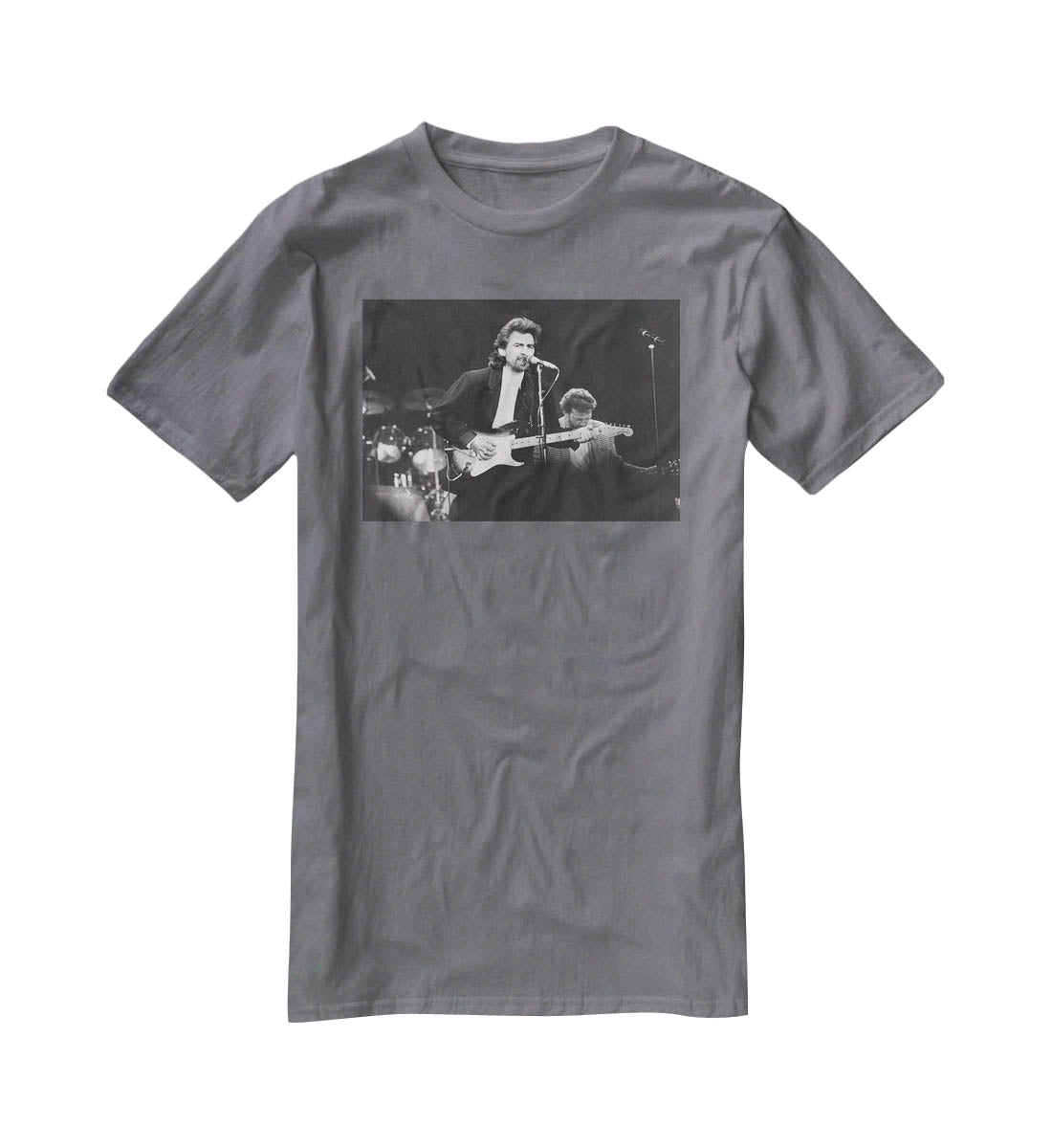 George Harrison at the Princes Trust concert in 1988 T-Shirt - Canvas Art Rocks - 3