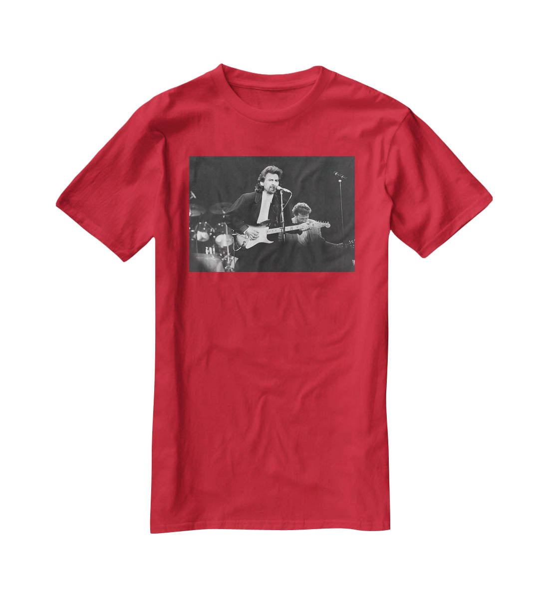 George Harrison at the Princes Trust concert in 1988 T-Shirt - Canvas Art Rocks - 4