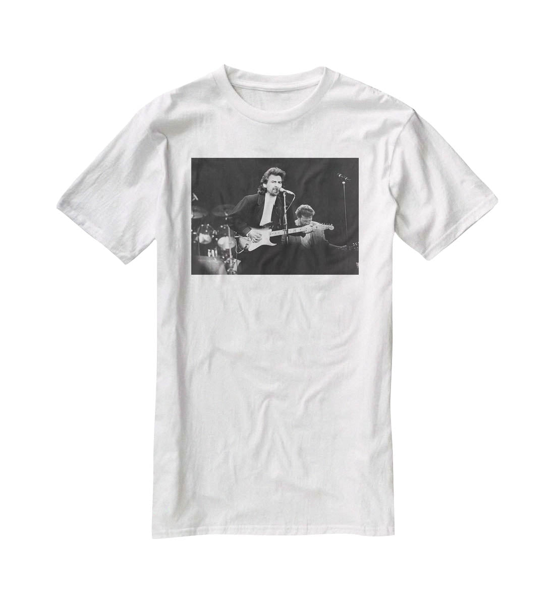 George Harrison at the Princes Trust concert in 1988 T-Shirt - Canvas Art Rocks - 5