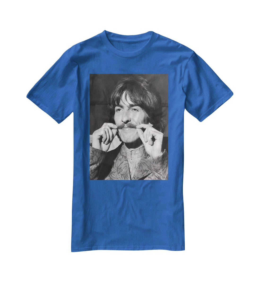 George Harrison plays with his moustache T-Shirt - Canvas Art Rocks - 2