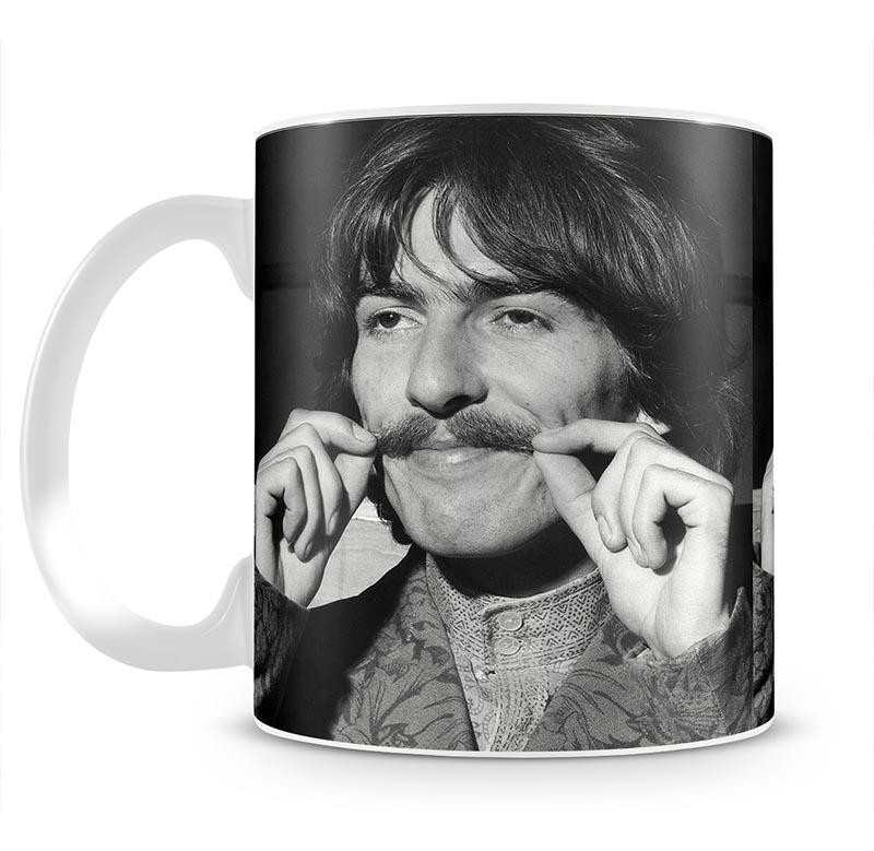 George Harrison plays with his moustache Mug - Canvas Art Rocks - 2