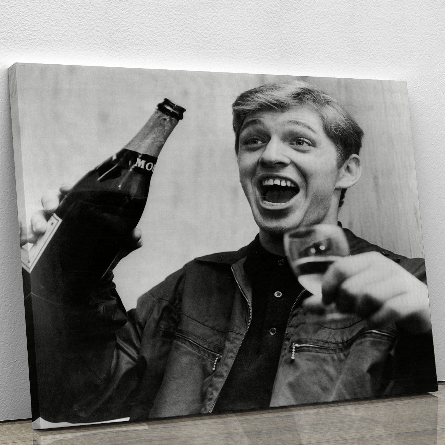 Georgie Fame with champagne Canvas Print or Poster - Canvas Art Rocks - 1