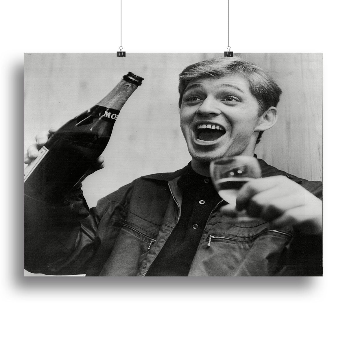 Georgie Fame with champagne Canvas Print or Poster - Canvas Art Rocks - 2