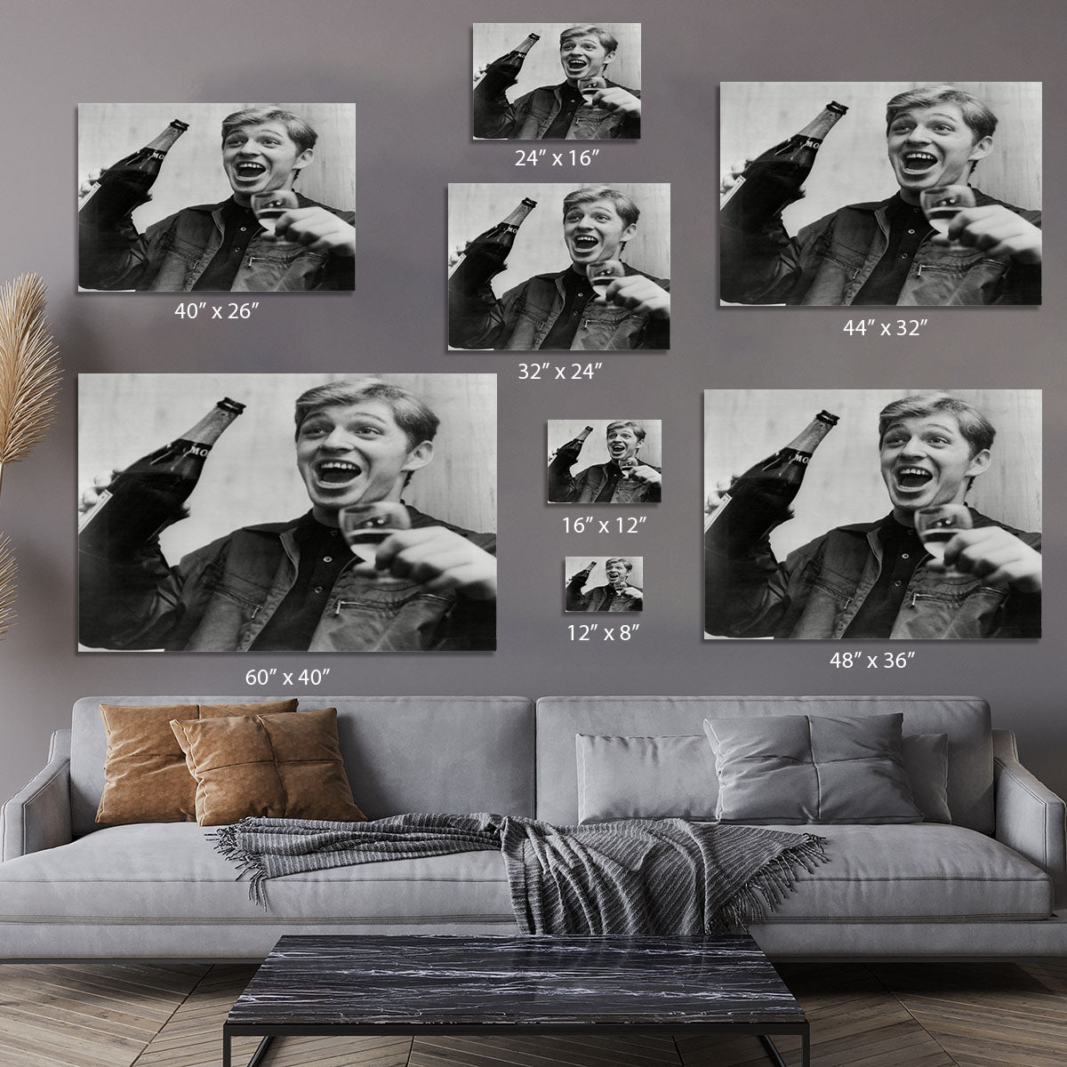 Georgie Fame with champagne Canvas Print or Poster - Canvas Art Rocks - 7