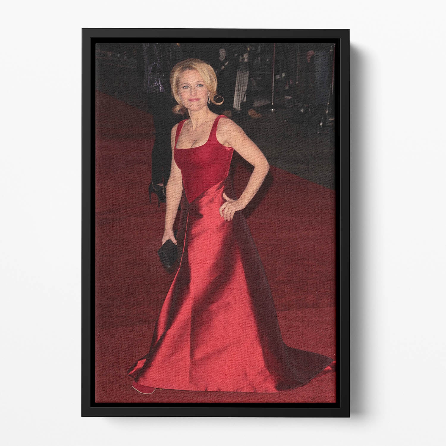Gillian Anderson at the premiere of Les Miserables Floating Framed Canvas