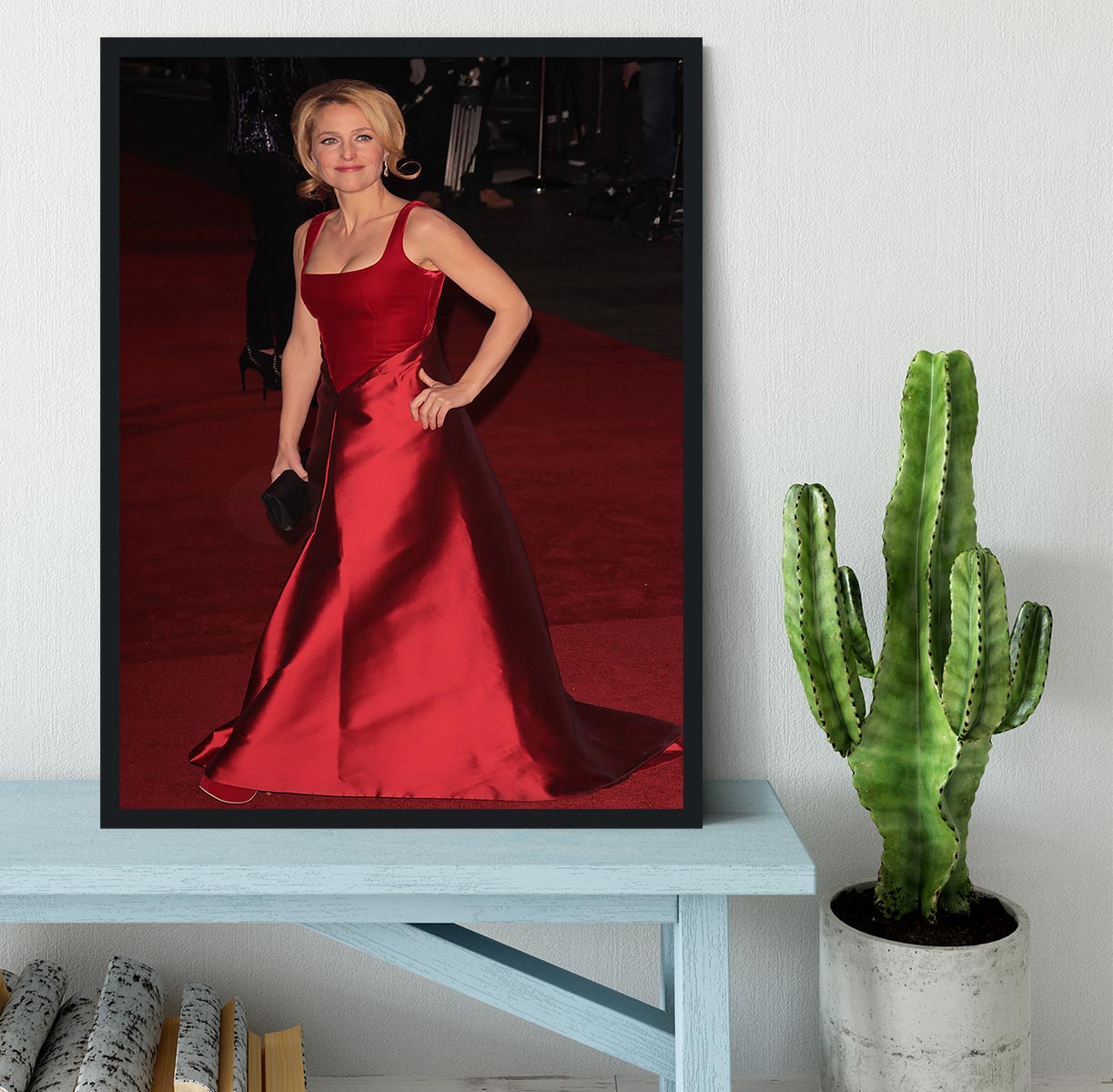 Gillian Anderson at the premiere of Les Miserables Framed Print - Canvas Art Rocks - 2