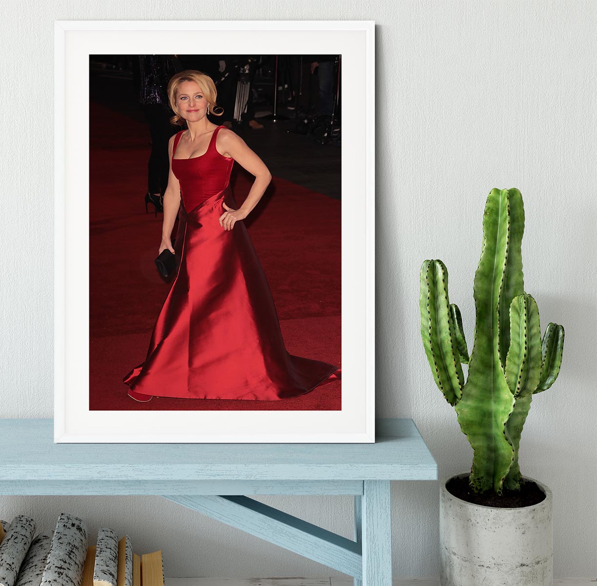 Gillian Anderson at the premiere of Les Miserables Framed Print - Canvas Art Rocks - 5