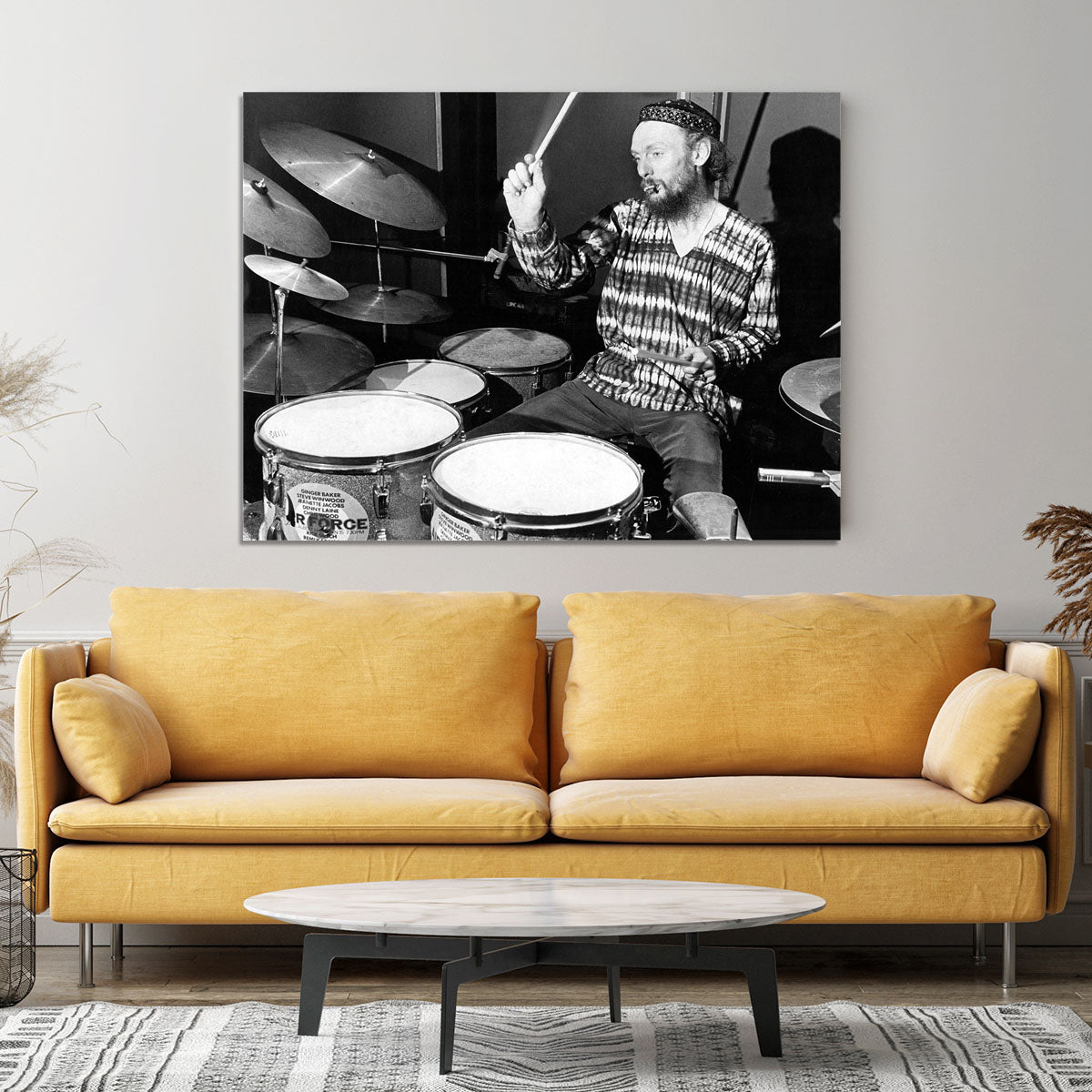Ginger Baker on the drums Canvas Print or Poster - Canvas Art Rocks - 4