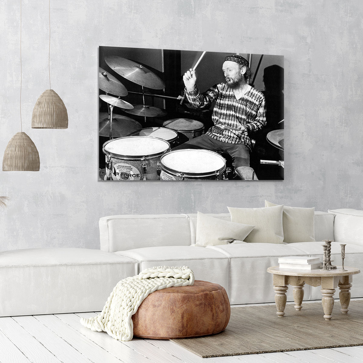 Ginger Baker on the drums Canvas Print or Poster - Canvas Art Rocks - 6