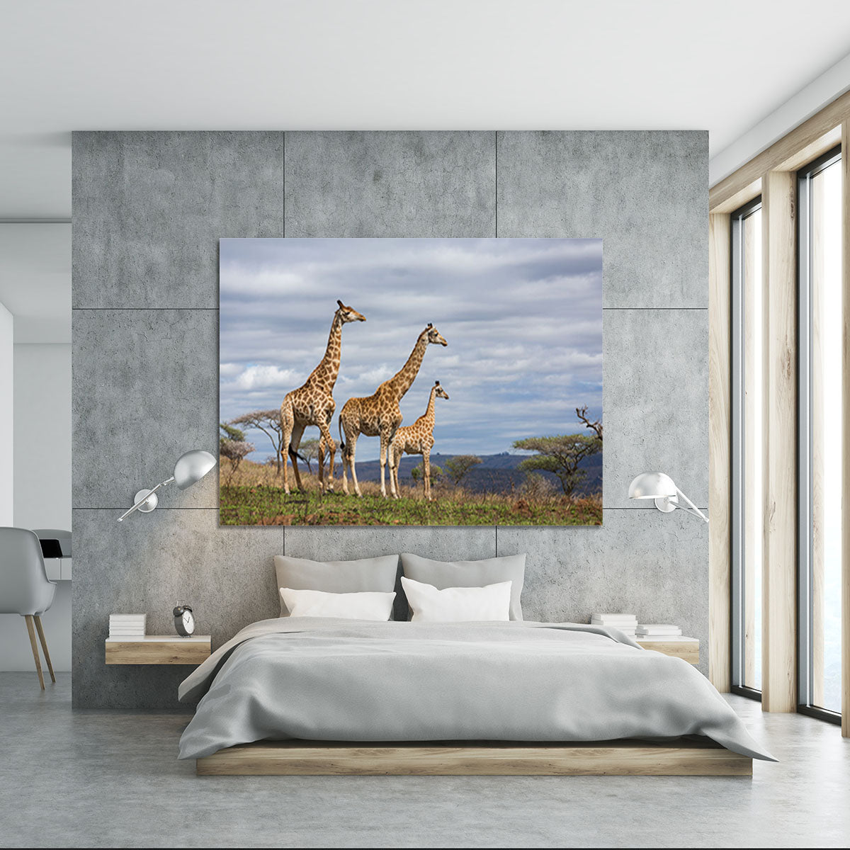 Giraffes in south africa game reserve Canvas Print or Poster - Canvas Art Rocks - 5