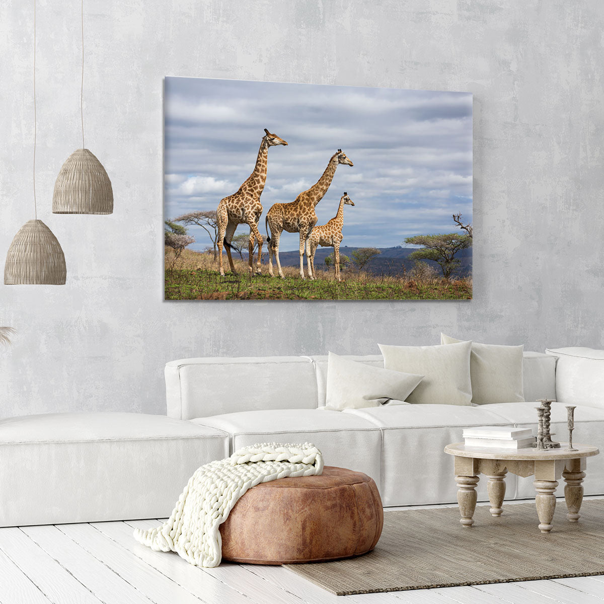Giraffes in south africa game reserve Canvas Print or Poster - Canvas Art Rocks - 6