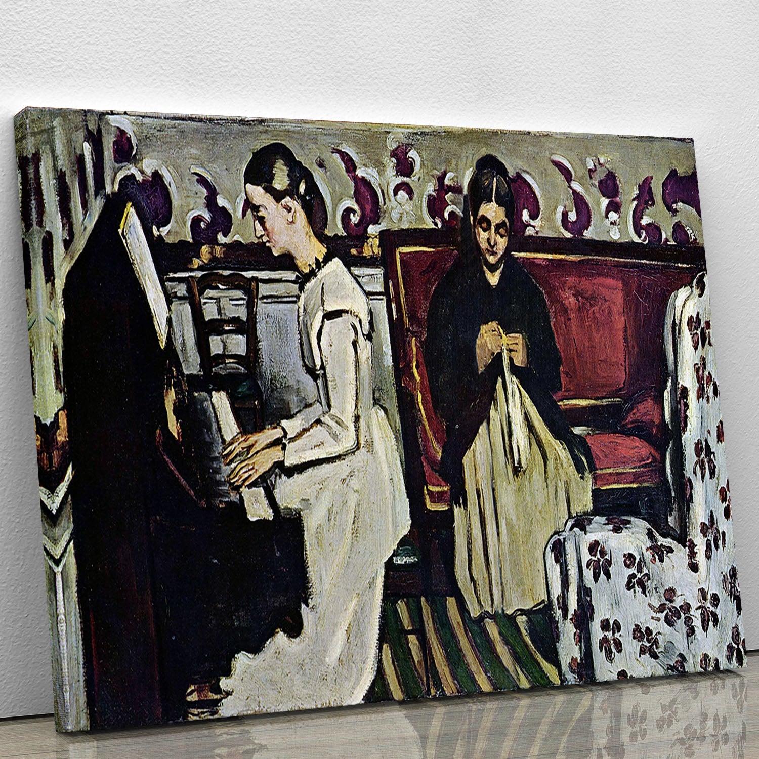 Girl at Piano by Cezanne Canvas Print or Poster - Canvas Art Rocks - 1