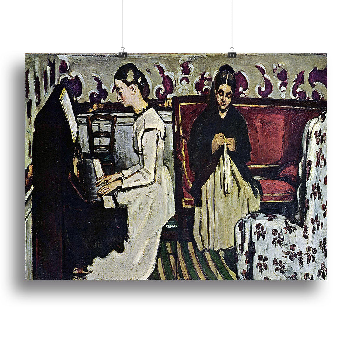 Girl at Piano by Cezanne Canvas Print or Poster - Canvas Art Rocks - 2