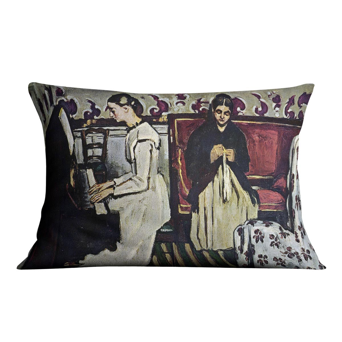Girl at Piano by Cezanne Cushion