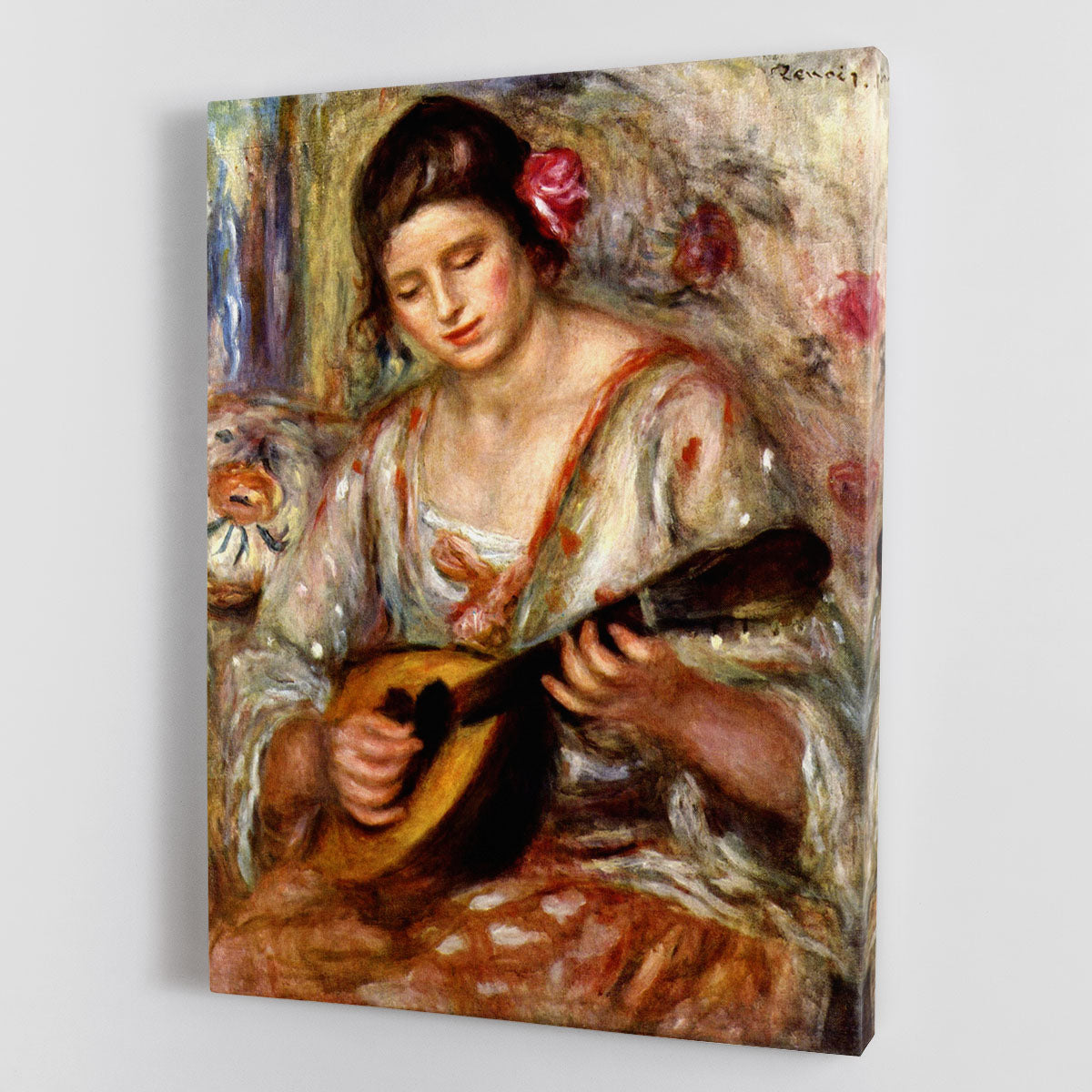Girl with mandolin by Renoir Canvas Print or Poster - Canvas Art Rocks - 1