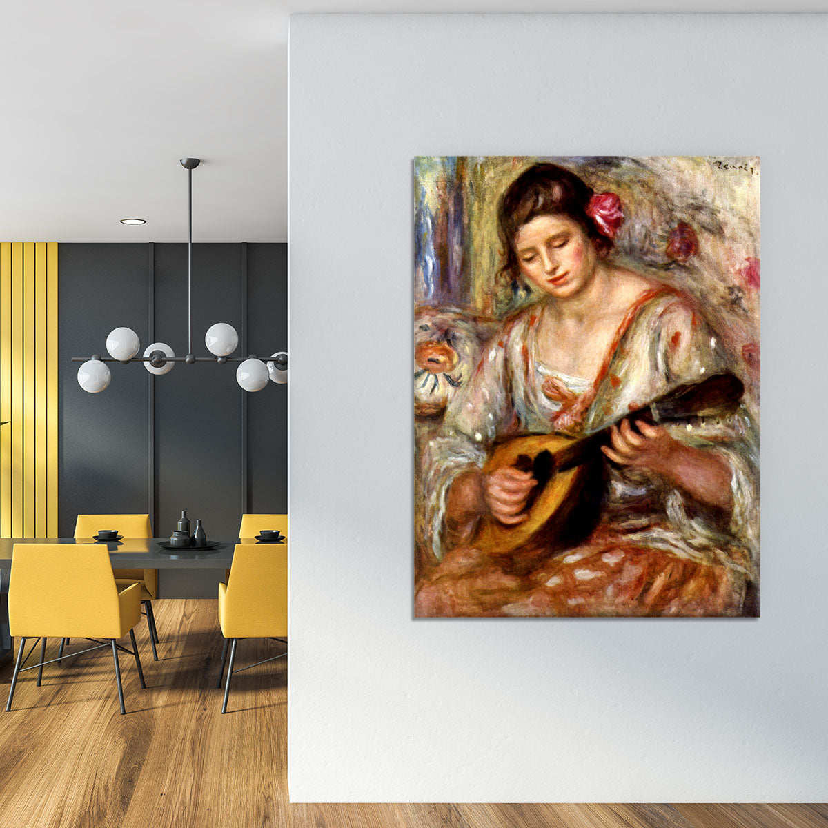 Girl with mandolin by Renoir Canvas Print or Poster - Canvas Art Rocks - 4